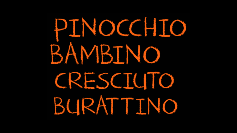 Pinocchio bambino cresciuto burattino / Tournée