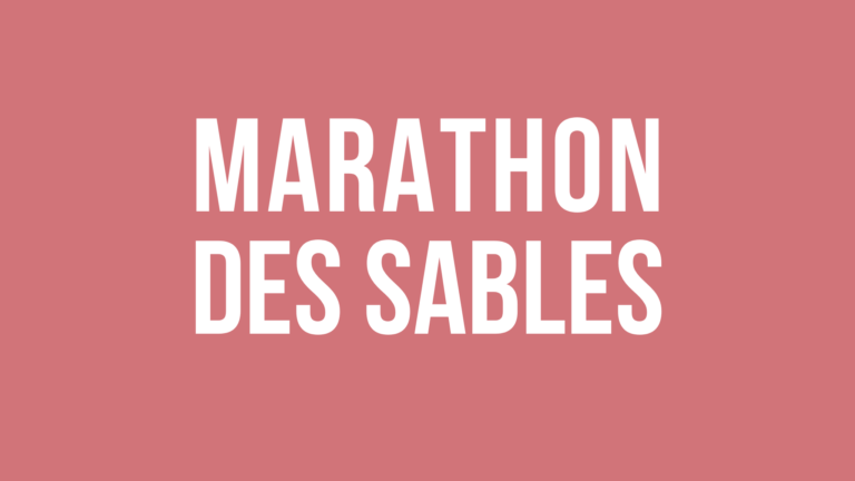 Marathon des sables / Tournée